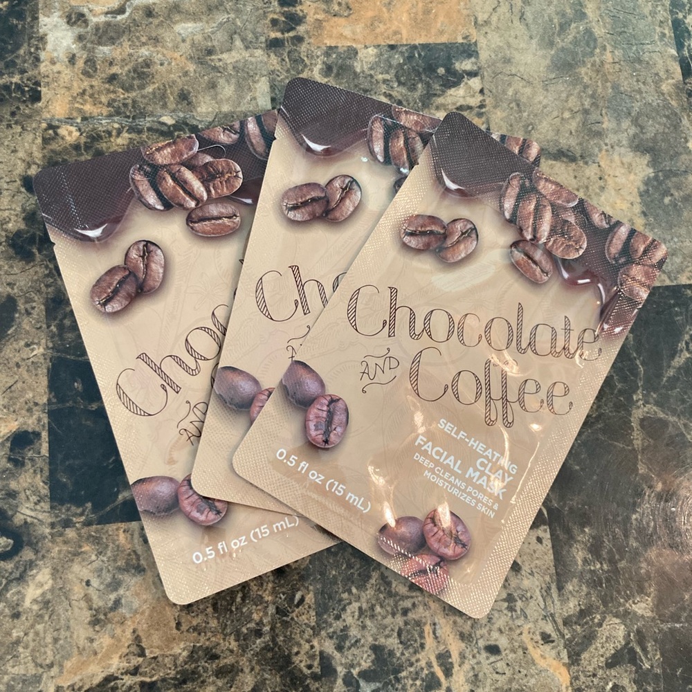 3pk Chocolate & Coffee Self-heating Clay Facial Mask